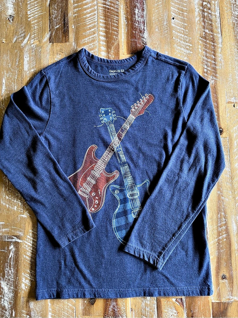 Gap Boys Medium (8) Long Sleeve Guitar Tee